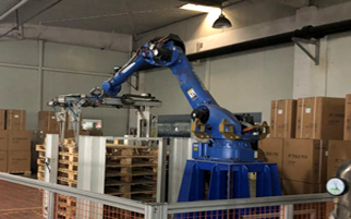 Robot palletizing